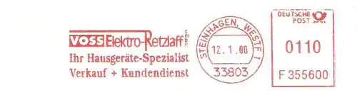 Freistempel F355600 Steinhagen, Westf - VOSS Elektro Retzlaff GmbH - Ihr Hausgeräte Spezialist Verkauf + Kundendienst(#2843)