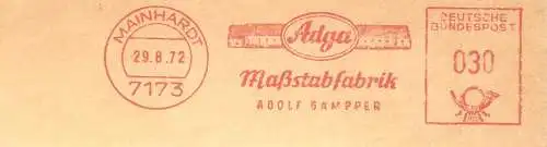 Freistempel Mainhardt - Adga Maßstabfabrik Adolf Gampper (Abb. Maßstab / Zollstock) (#2902)