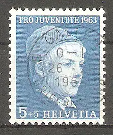 Briefmarke Schweiz MiNr. 786 y o „Pro Juventute“ 1963 / "Knabe" Gemälde von Albert Anker #