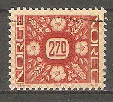 Briefmarke Norwegen Mi.Nr. 964 o Ziffernzeichnung mit Ornamenten 1987 / Ornament mit Ähren und Kornblumen #