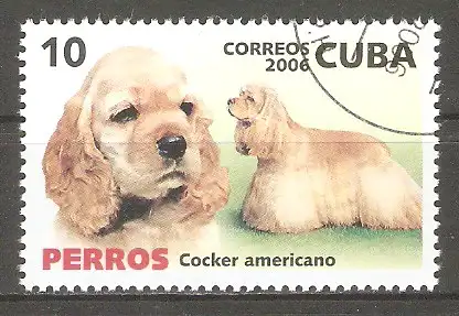 Briefmarke Cuba Mi.Nr. 4829 o Hunderassen 2006 / Amerikanischer Cockerspaniel #
