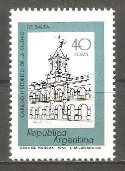 Briefmarke Argentinien Mi.Nr. 1370 x ** Gebäude 1978 / Ordenskapitel in Salta #