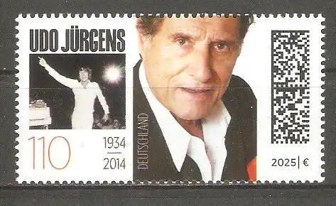 Briefmarke BRD Mi.Nr. 3927 ** Udo Jürgens 2025 / Österreichischer Musiker #
