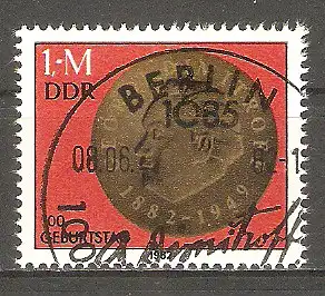 Briefmarke DDR Mi.Nr. 2708 o 100. Geburtstag von Georgi M. Dimitrow 1982 / Gedenkmedaille #