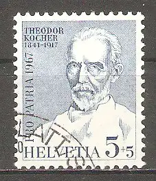 Briefmarke Schweiz Mi.Nr. 853 o Pro Patria 1967 / 50. Todestag von Theodor Kocher - Chirurg #