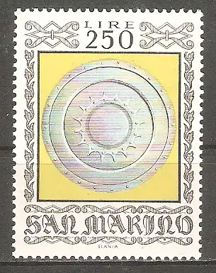 Briefmarke San Marino Mi.Nr. 1066 ** Alte Waffen und Rüstungen 1974 / Faustenschild mit klingenbrechender Finne #