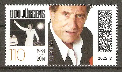 Briefmarke BRD Mi.Nr. 3927 ** Udo Jürgens 2025 / Österreichischer Musiker #