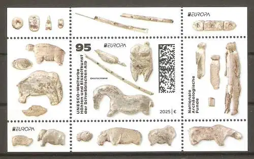 Briefmarke BRD Block 94 ** (Mi.Nr. 3907) Europa CEPT 2025 / Nationale archäologische Funde #