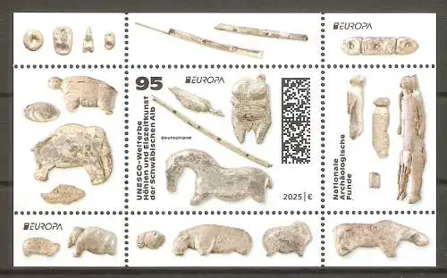 Briefmarke BRD Block 94 ** (Mi.Nr. 3907) Europa CEPT 2025 / Nationale archäologische Funde #