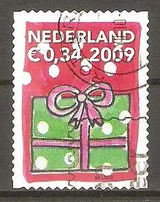 Briefmarke Niederlande Mi.Nr. 2713 o Dezembermarke 2009 / Geschenkpakete mit weihnachtlichen Motiven #