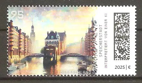 Briefmarke BRD Mi.Nr. 3914 ** Historische Bauwerke in Deutschland 2025 / Speicherstadt Hamburg #