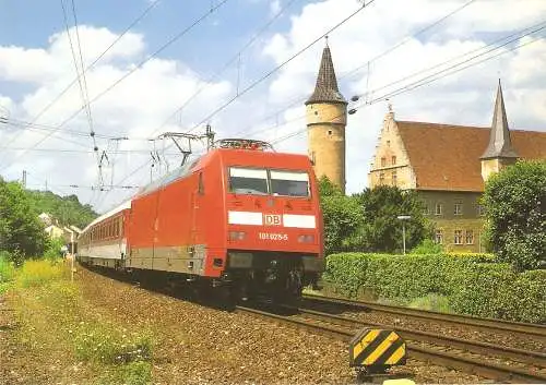 Ansichtskarte Deutschland - Elektro Schnellzuglokomotive BR 101 025-5 bei Ochsenfurt / Main (2929)