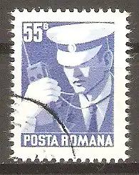 Briefmarke Rumänien Mi.Nr. 3293 o Polizist 1975 / Polizist mit Sprechfunkgerät #