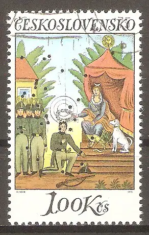 Briefmarke Tschechoslowakei Mi.Nr. 2218 o Schießscheiben 1974 / "Diana krönt den Schützenkönig" #
