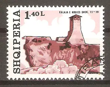 Briefmarke Albanien Mi.Nr. 1887 o Festungen 1976 / Burg von Krujë  #
