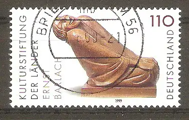 Briefmarke BRD Mi.Nr. 2063 o Kunstwerke 1999 / "Lachende Alte" Skulptur von Ernst Barlach #