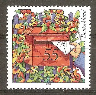 Briefmarke BRD Mi.Nr. 2368 o Post! 2003 / Ländlicher Hausbriefkasten #