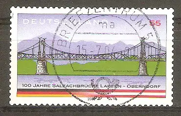 Briefmarke BRD Mi.Nr. 2347 o Vollstempel Briefzentrum 50 / 100 Jahre Salzachbrücke Laufen-Oberndorf 2003 #