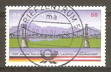Briefmarke BRD Mi.Nr. 2347 o Vollstempel Briefzentrum 51 / 100 Jahre Salzachbrücke Laufen-Oberndorf 2003 #