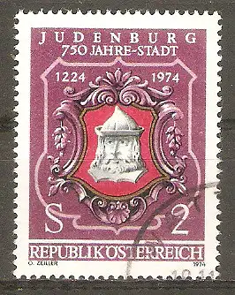 Briefmarke Österreich Mi.Nr. 1447 o 750 Jahre Stadt Judenburg 1974 / Altes Stadtsiegel #
