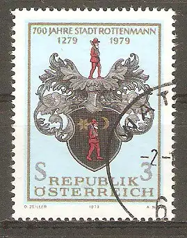 Briefmarke Österreich Mi.Nr. 1613 o 700 Jahre Stadt Rottenmann 1979 / Stadtwappen #