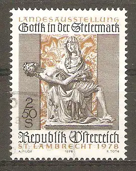 Briefmarke Österreich Mi.Nr. 1575 o Steirische Landesausstellung „Gotik in der Steiermark“ 1978 / Admonter Pieta #