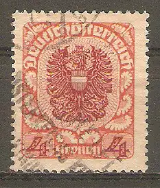 Briefmarke Österreich Mi.Nr. 317 ya o Wappenzeichnung 1920 / Wappenadler #