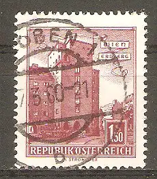 Briefmarke Österreich Mi.Nr. 1047 o Bauwerke 1958 / Wohnbau „Rabenhof“in Wien-Erdberg #