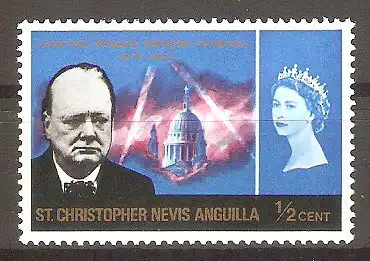 Briefmarke St. Kitts-Nevis Mi.Nr. 160 ** Winston Spencer Churchill 1966 #
