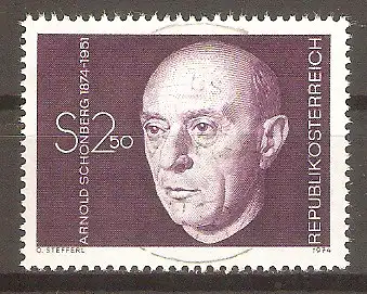 Briefmarke Österreich Mi.Nr. 1463 o 100. Geburtstag von Arnold Schönberg 1974 / Komponist #