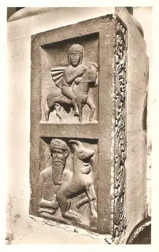 Ansichtskarte Deutschland - Holzkirchen / Unterfranken - Dedikationsstein aus dem 11. oder 12. Jahrhundert in der ehemaligen Klosterkirche (2935)