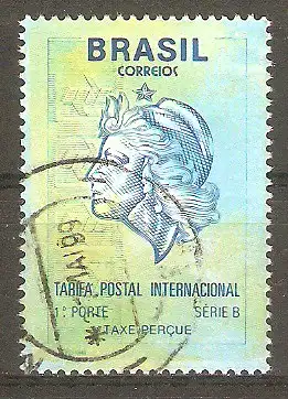 Briefmarke Brasilien Mi.Nr. 2557 o Freimarke ohne Wertangabe 1993 / Freiheitskopf & Postemblem #