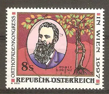 Briefmarke Österreich Mi.Nr. 2229 o Orthopädenkongress Wien 1997 / Adolf Lorenz (Deutscher Arzt) #