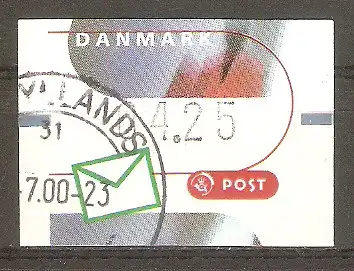 Briefmarke Dänemark Automatenmarke Mi.Nr. 11 o Automatenmarke 2000 / Briefumschlag #
