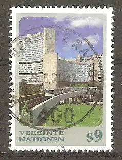 Briefmarke Vereinte Nationen Wien Mi.Nr. 247 o U-Bahn vor dem Vienna International Centre 1998 #