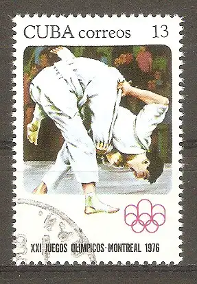 Briefmarke Cuba Mi.Nr. 2140 o Olympische Sommerspiele Montreal 1976 / Judo #