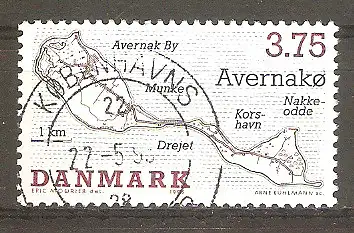 Briefmarke Dänemark Mi.Nr. 1096 o Dänische Inseln 1995 / Avernakø #