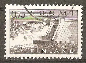 Briefmarke Finnland Mi.Nr. 566 x o Pyhäkoski-Kraftwerk 1963 #