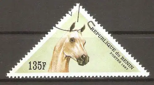 Briefmarke Benin Mi.Nr. 929 o Araberpferde 1997 / Araber #