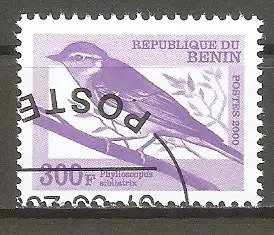 Briefmarke Benin Mi.Nr. R1232 o Vögel 2000 / Waldlaubsänger (Phylloscopus sibilatrix) #
