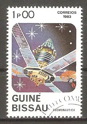 Briefmarke Guinea-Bissau Mi.Nr. 666 o Raumfahrt 1983 / Satellit #