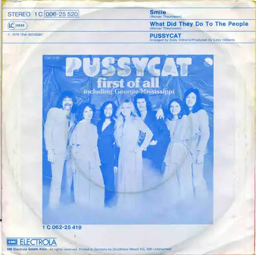 Vinyl-Single: Pussycat: Smile / What Did They Do To The People EMI Electrola 1 C 006-25 520, (P) 1976 