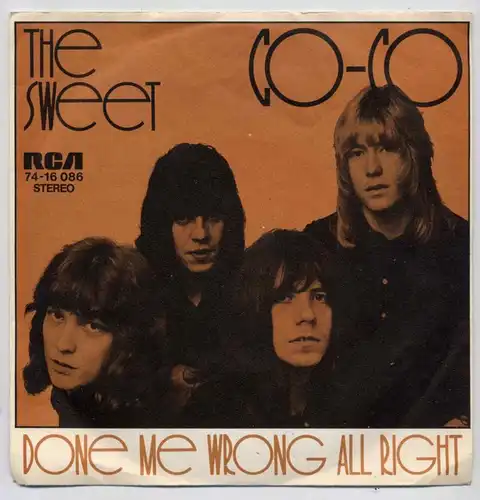 Vinyl-Single: The Sweet: Co-Co / Done Me Wrong All Right RCA 74-16 086, (P) 1971