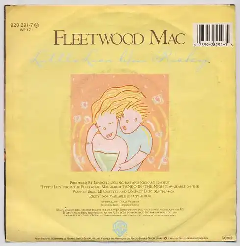 Vinyl-Single: Fleetwood Mac: Little Lies / Ricky Warner Bros. 928 291-7, (P) 1987 EAN 