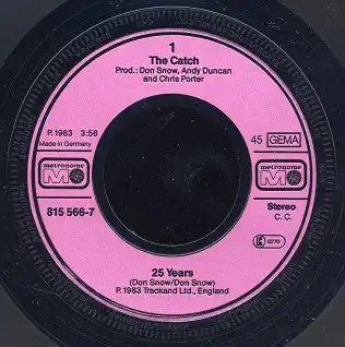 Vinyl-Single: The Catch: 25 Years / Voices Metronome 815 566-7, (P) 1983