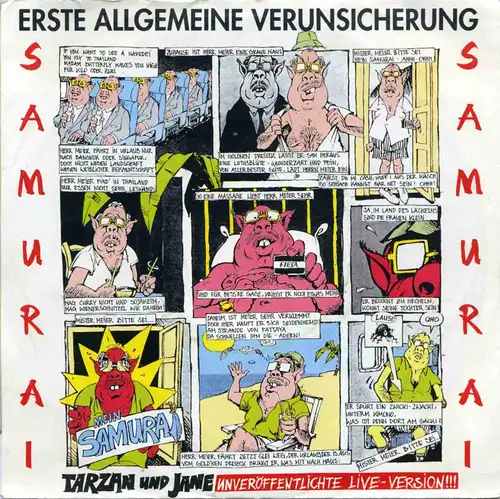 Vinyl-Single: Erste Allgemeine Verunsicherung: Samurai / Tarzan und Jane  EMI Columbia 1 C 006 13 3471 7, (P) 1990 EAN  