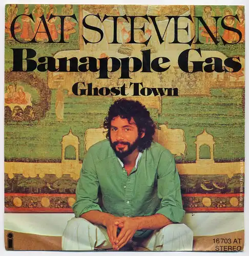 Vinyl-Single: Cat Stevens: Banapple Gas / Ghost Town Island 16 703 AT, (P) 1976 