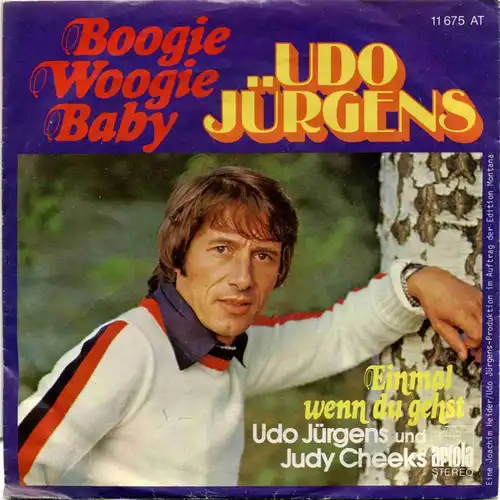 Vinyl-Single: Udo Jürgens & Judy Cheeks: Boogie Woogie Baby / Einmal wenn du gehst Ariola 11 675 AT, (P) 1977