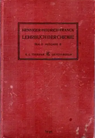  	Lehrbuch der Chemie, Teil II - ein altes Schulbuch von 1930