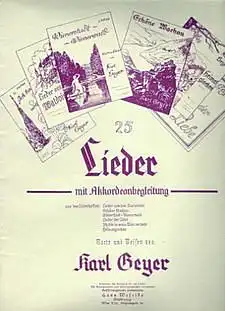 25 Lieder mit Akkordeonbegleitung von Karl Geyer